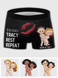 To Do List - Personalized Couple Men Boxer Briefs