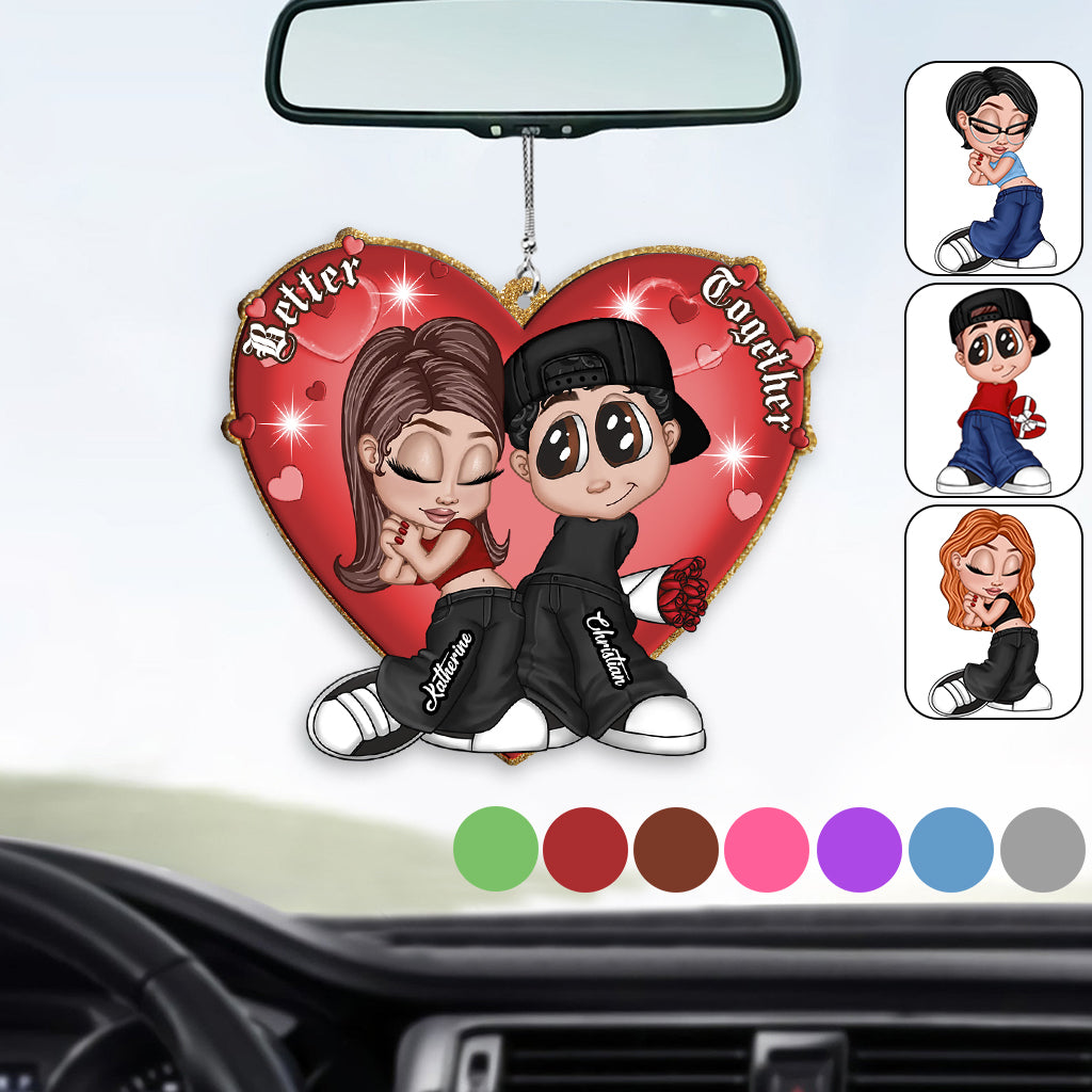 Y2K Couple - Personalized Couple Car Ornament