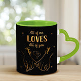 From Our First Kiss Till Our Last Breath - Personalized Couple Heart Handle Mug