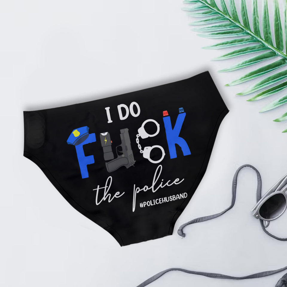 I Do Love The Police - Personalized Couple Women Briefs & Men Boxer Briefs