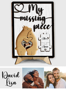 My Missing Piece - Personalized Couple 2 Layered Wood Sign / Wood Plaque