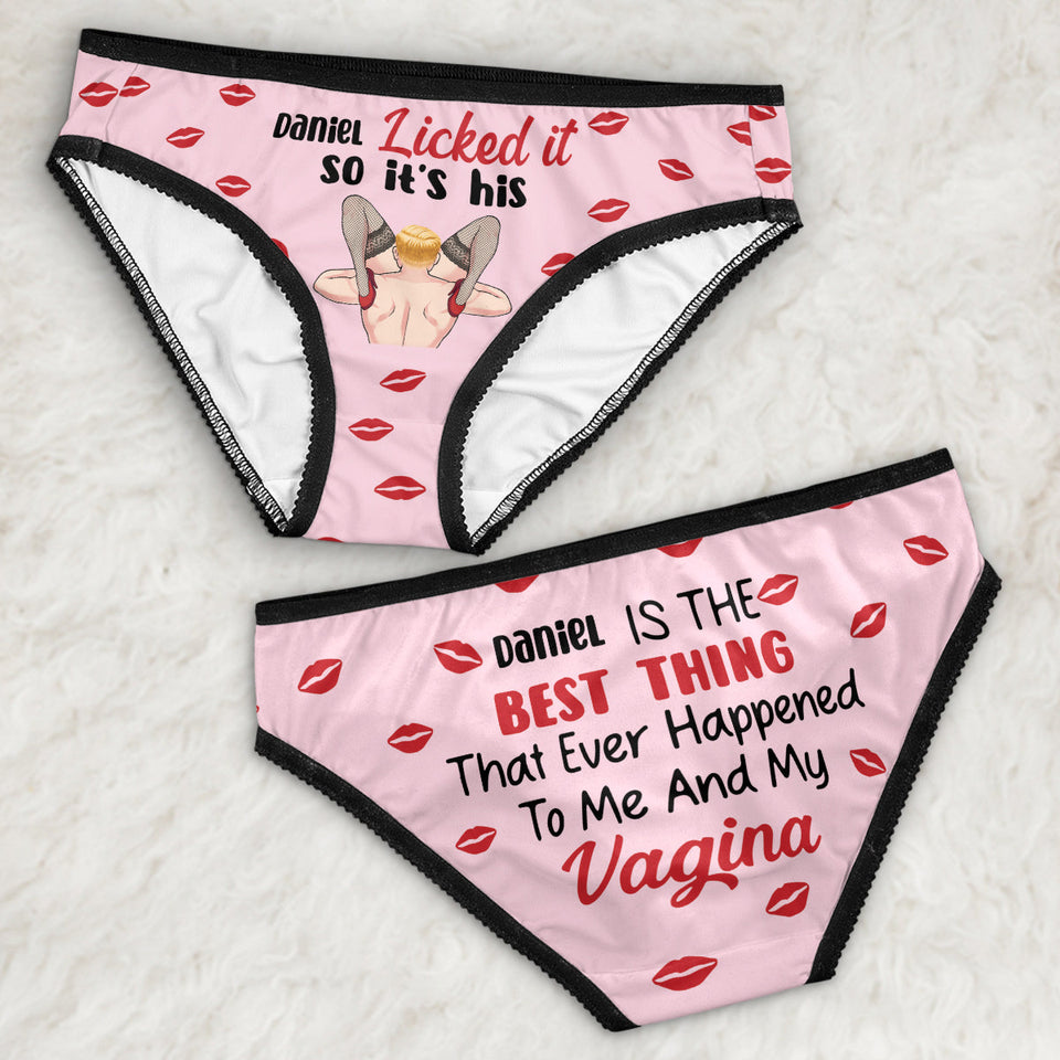 The Best Thing - Personalized Couple Lace Border Women Briefs