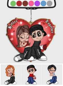 Y2K Couple - Personalized Couple Car Ornament