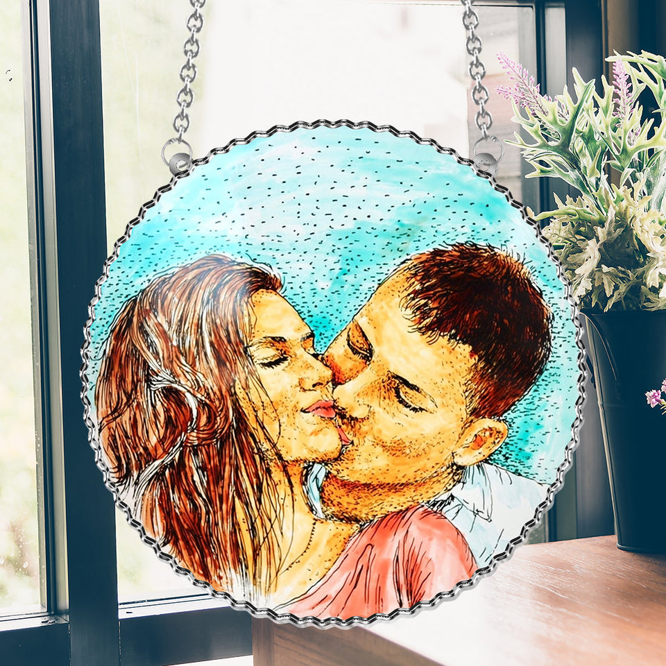 You & Me We Got This - Personalized Couple Window Hanging Suncatcher Ornament