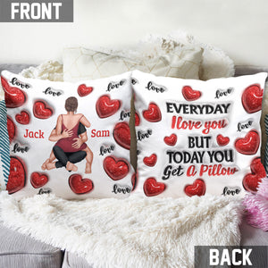 Everyday I Love You - Personalized Couple Throw Pillow