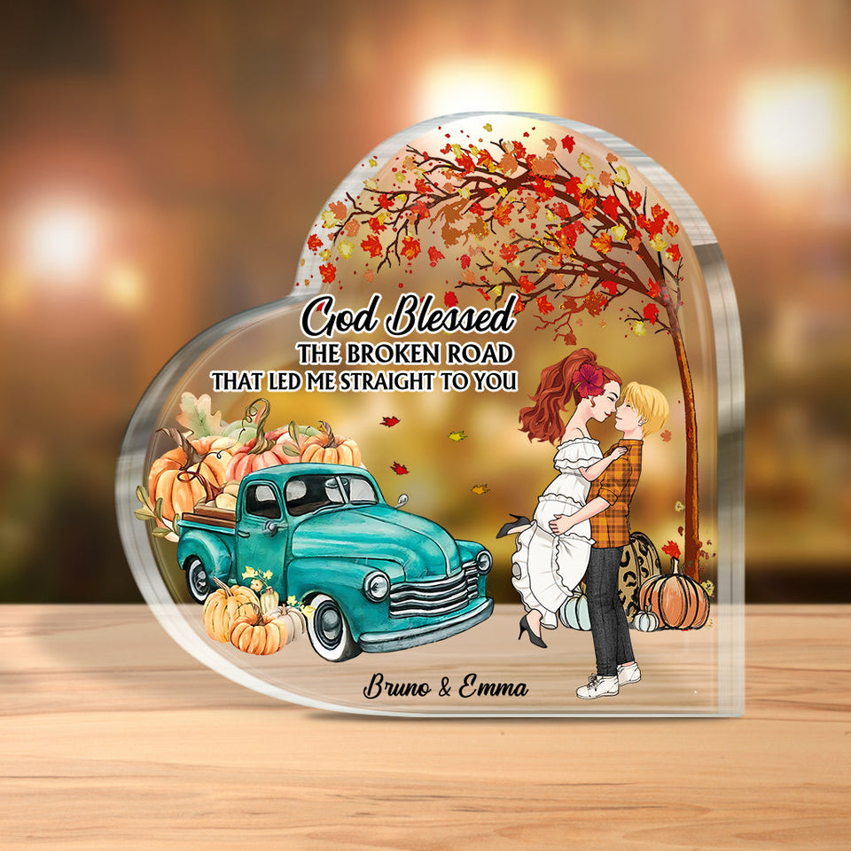 It's The Most Wonderful Time Of The Year - Personalized Couple Custom Shaped Acrylic Plaque