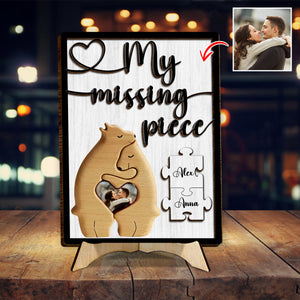 My Missing Piece - Personalized Couple 2 Layered Wood Sign / Wood Plaque