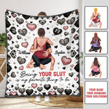 My Favorite Thing To Be - Personalized Couple Blanket