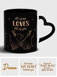 From Our First Kiss Till Our Last Breath - Personalized Couple Heart Handle Mug