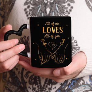 From Our First Kiss Till Our Last Breath - Personalized Couple Heart Handle Mug