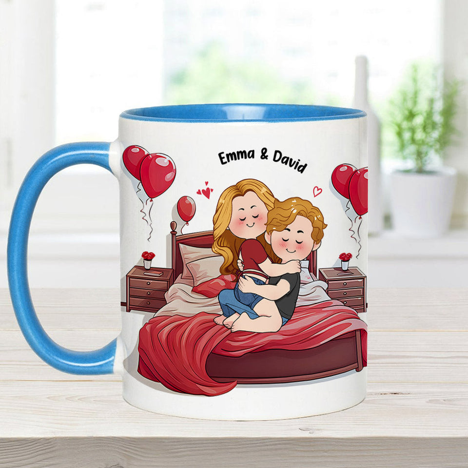 My Favorite Place Is Your Huge D Inside Of Me - Personalized Couple Accent Mug