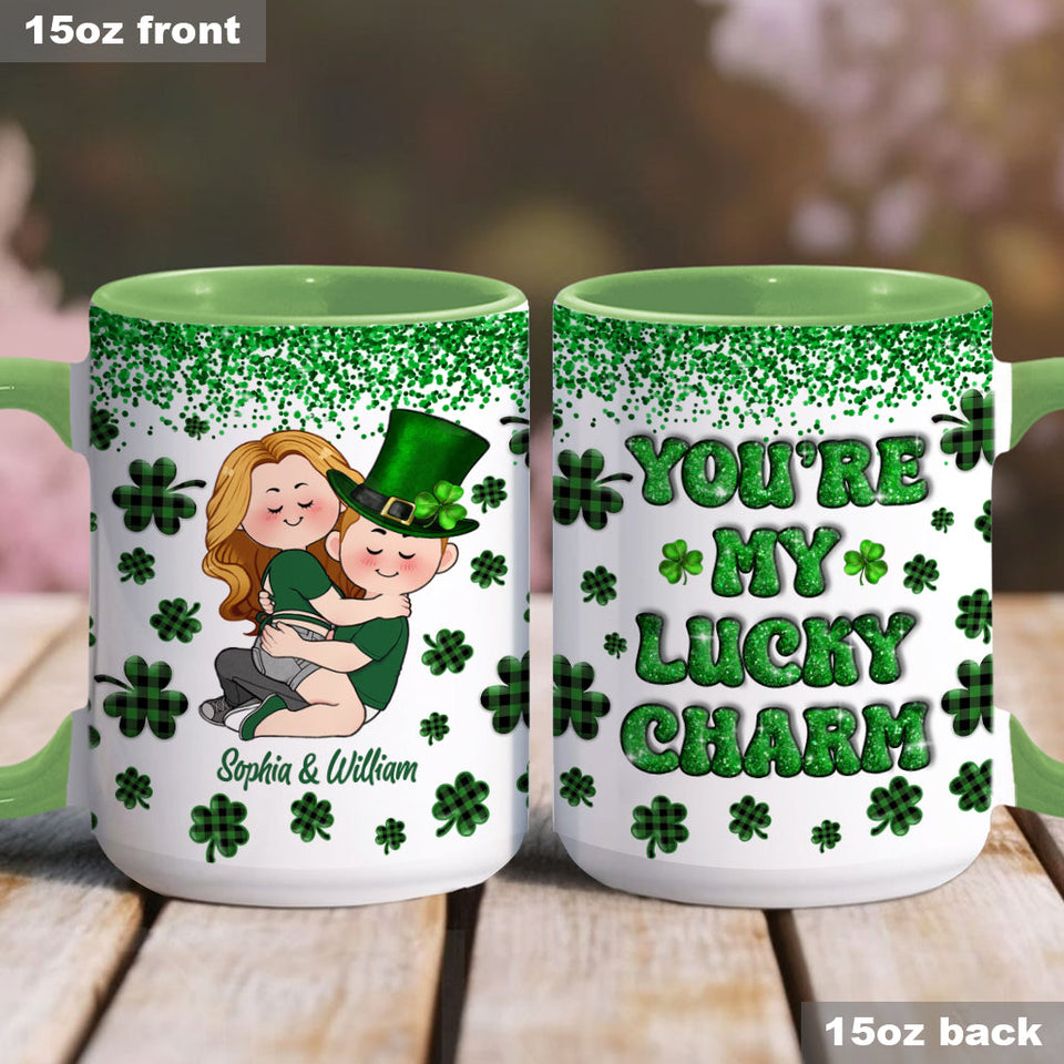 You Are My Lucky Charm - Personalized Couple Accent Mug