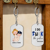 I Do Love The Police - Personalized Couple Stainless Steel Keychain