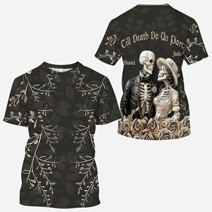 Till Death Do Us Part - Personalized Couple All Over Shirt