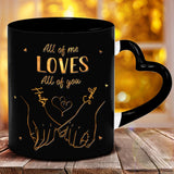 From Our First Kiss Till Our Last Breath - Personalized Couple Heart Handle Mug