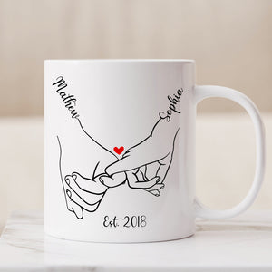 Holding Hands - Personalized Couple Mug