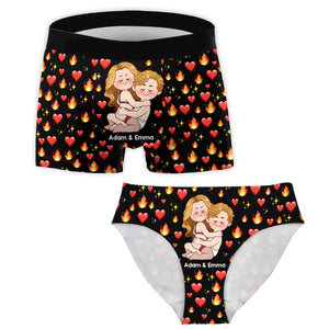 Thanks For Being So HOT - Personalized Couple Women Briefs & Men Boxer Briefs