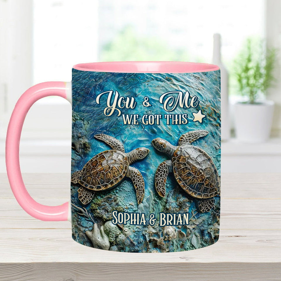 You, Me & The Sea - Personalized Couple Accent Mug