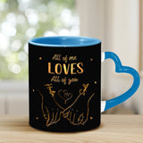 From Our First Kiss Till Our Last Breath - Personalized Couple Heart Handle Mug