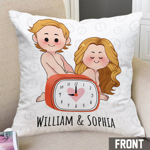 I'd Stay Up Past 9pm For You Clock - Personalized Couple Throw Pillow