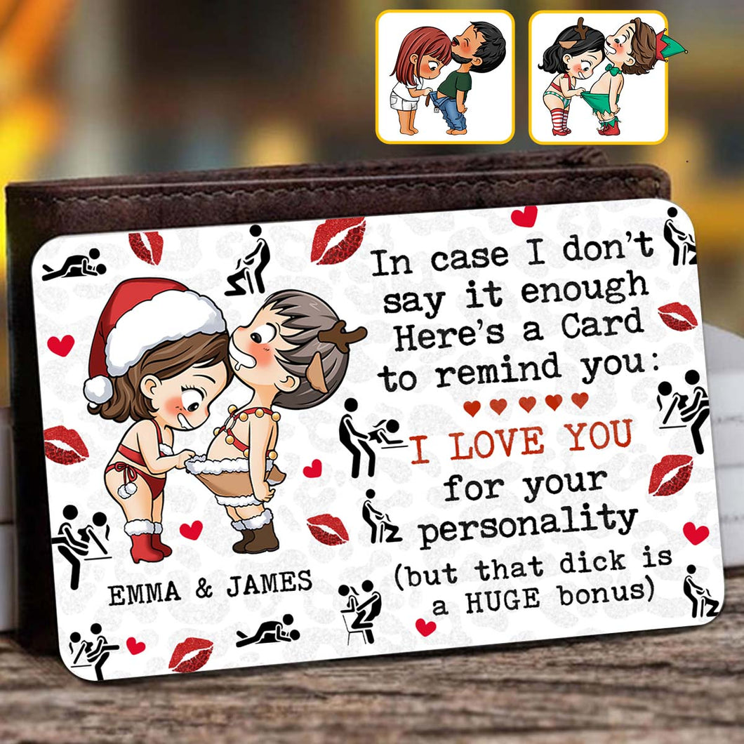 I Love You For Who You Are - Personalized Couple Wallet Insert Card