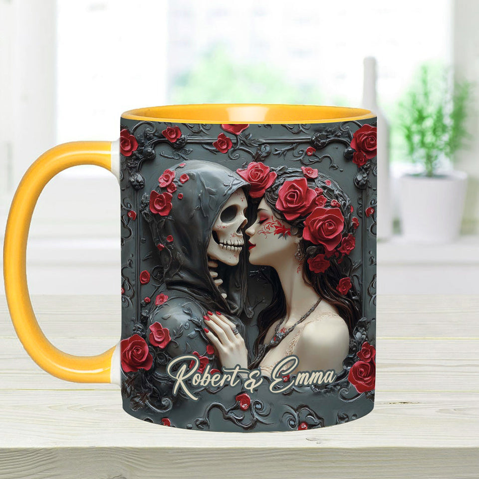 Til Death Do Us Part - Personalized Couple Accent Mug