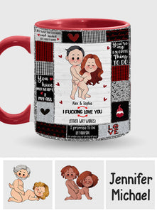 I Love You - Personalized Couple Accent Mug