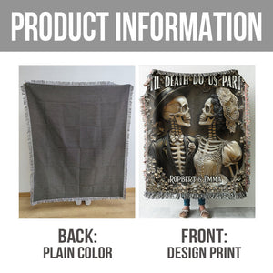 Til Death Do Us Part - Personalized Couple Woven Blanket