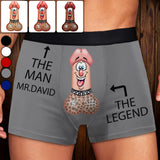 The Man The Legend - Personalized Couple Men’s Boxer Briefs