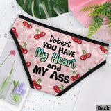 You Have My Heart - Personalized Couple Lace Border Women Briefs