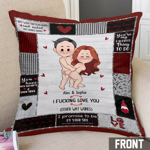 I Love You - Personalized Couple Throw Pillow