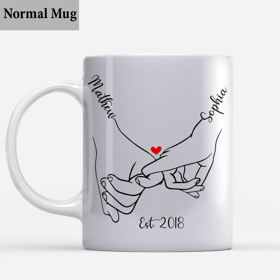 Holding Hands - Personalized Couple Mug