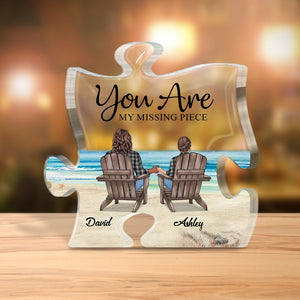 You Are My Missing Piece - Personalized Couple Custom Shaped Acrylic Plaque