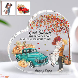 It's The Most Wonderful Time Of The Year - Personalized Couple Custom Shaped Acrylic Plaque