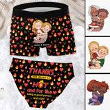 Thanks For Being So HOT - Personalized Couple Women Briefs & Men Boxer Briefs