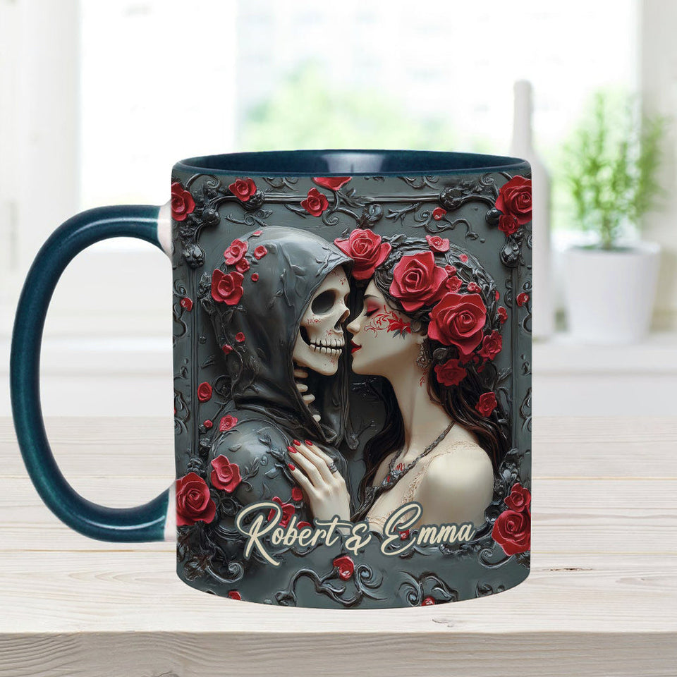 Til Death Do Us Part - Personalized Couple Accent Mug