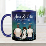 You & Me And The Dogs - Personalized Couple Accent Mug