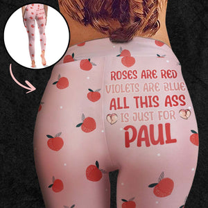 Roses Are Red Violets Are Blue - Personalized Couple Leggings