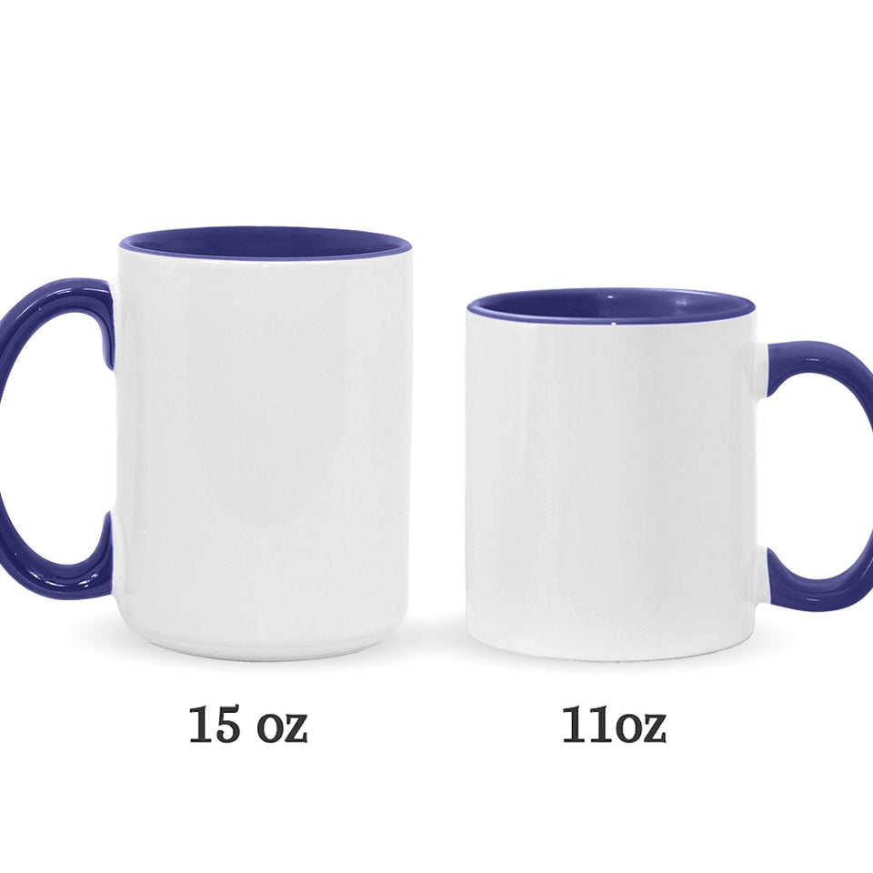 You & Me And The Dogs - Personalized Couple Accent Mug