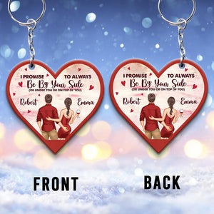 I Promise To Always Be By Your Side - Personalized Couple Keychain