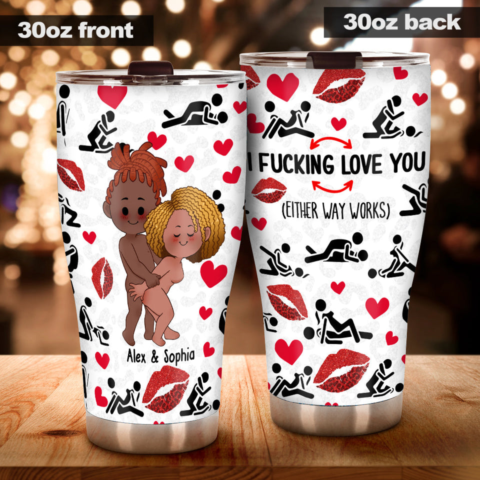 I Love You - Personalized Couple Tumbler