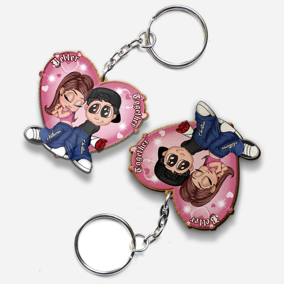 Y2K Couple - Personalized Couple Keychain