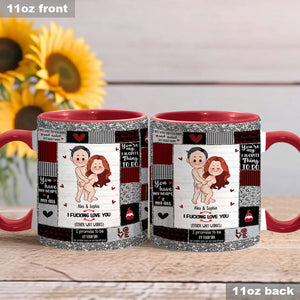 I Love You - Personalized Couple Accent Mug