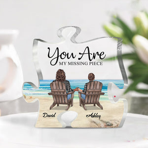 You Are My Missing Piece - Personalized Couple Custom Shaped Acrylic Plaque