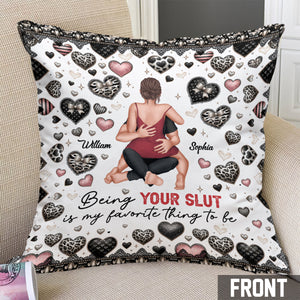 My Favorite Thing To Be - Personalized Couple Throw Pillow