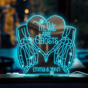 Til We Are Ghosts - Personalized Couple Mirror Light