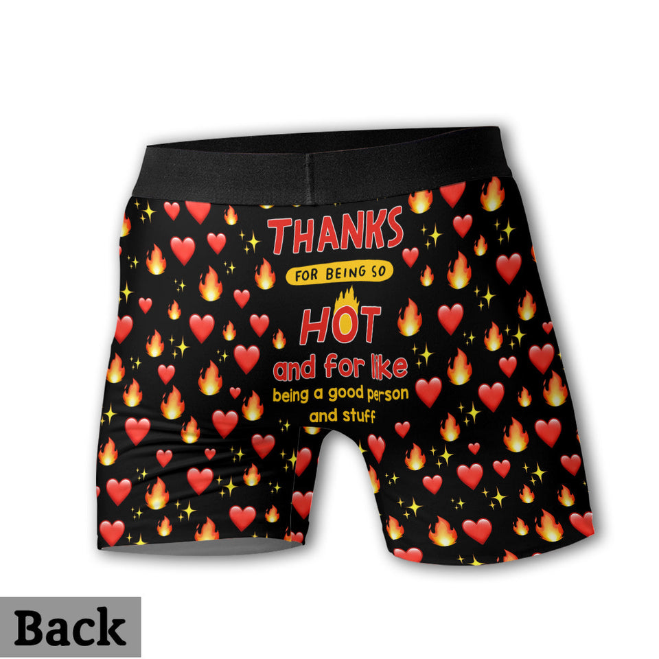 Thanks For Being So HOT - Personalized Couple Women Briefs & Men Boxer Briefs