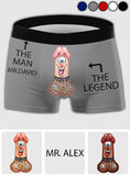 The Man The Legend - Personalized Couple Men’s Boxer Briefs