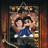 Y2K Couple - Personalized Couple Custom Shaped Wood Sign