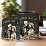 Till Death Do Us Part - Personalized Couple Accent Mug